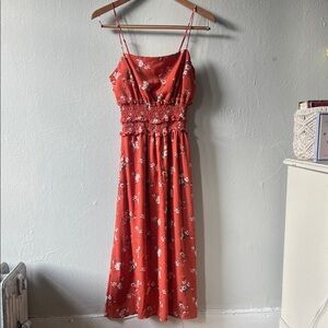 Floral Coral Dress